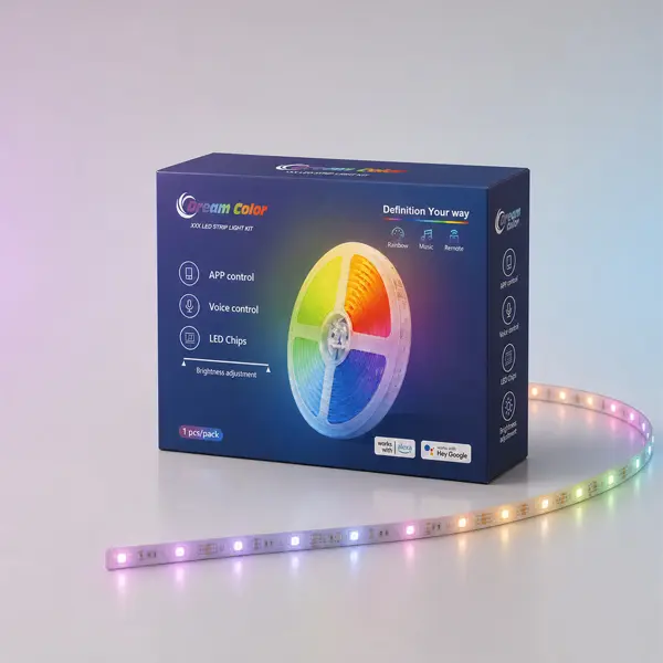 SMD COB Flex Neon Outdoor String LED strip kits, WiFi BLE Bluetooth music smart lighting kits